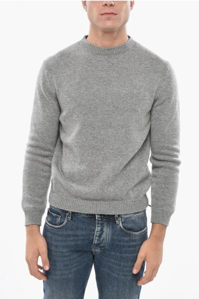 Malo Virgin Wool Crew-neck Sweater In Gray
