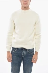 Malo Virgin Wool Crew-neck Sweater In White