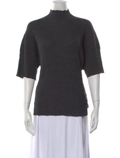 Pre-owned Malo Virgin Wool Mock Neck Sweater In Gray