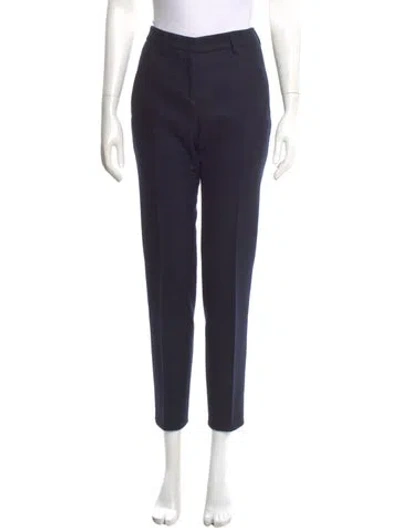 Pre-owned Malo Virgin Wool Straight Leg Pants In Blue