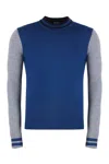 Malo Virgin Wool Sweater In Blue