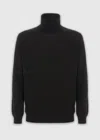 Malo Virgin Wool Turtleneck In Black