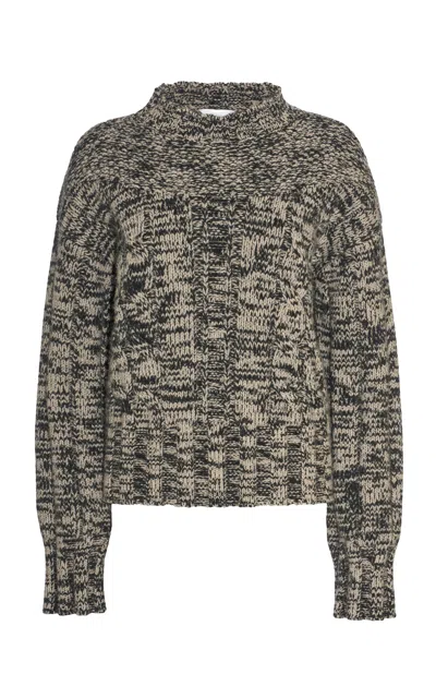 Malo Virgin Wool-cashmere Mock Turtleneck Sweater In Multi