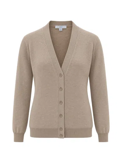 Malo V-neck Cashmere Cardigan In Neutral