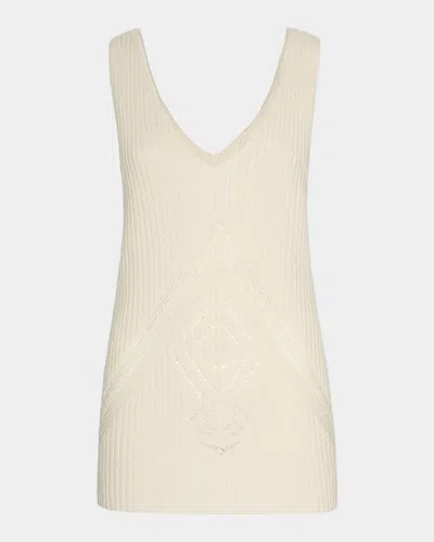 Malo V-neck Cashmere Minidress In Neutral