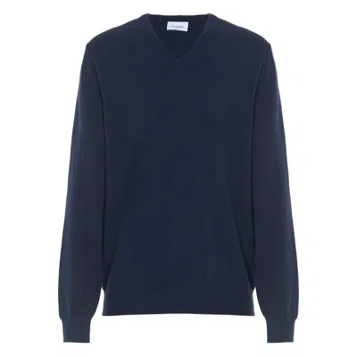 Malo V-neck Cashmere Sweater In Blue
