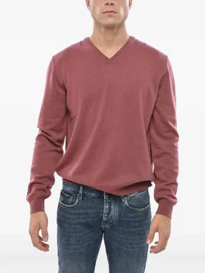 Malo V-neck Cashmere Sweater In Pink