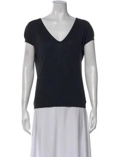 Pre-owned Malo V-neck Short Sleeve T-shirt W/ Tags In Black