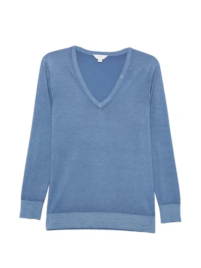 Malo V-neck Sweater In Blue