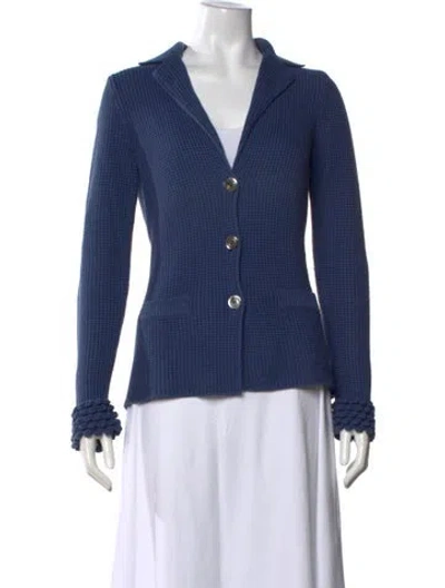 Pre-owned Malo V-neck Sweater In Blue