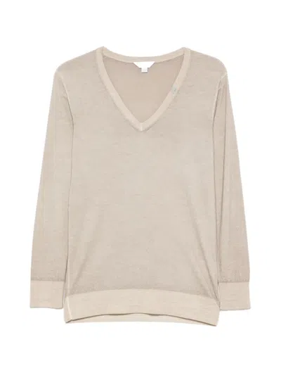 Malo V-neck Sweater In Brown