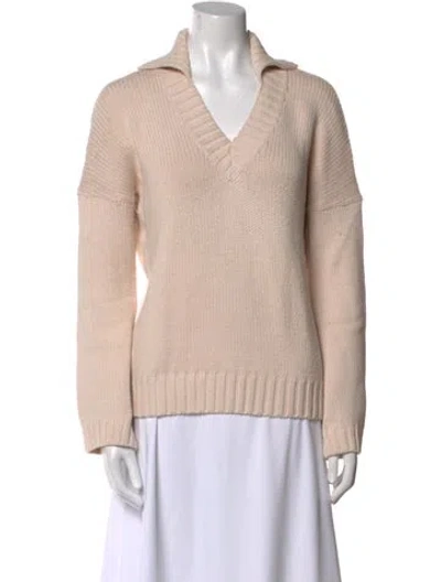 Pre-owned Malo V-neck Sweater In Neutral