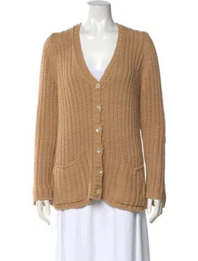 Pre-owned Malo V-neck Sweater In Neutral