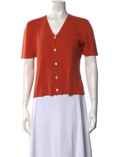 Pre-owned Malo V-neck Sweater In Orange