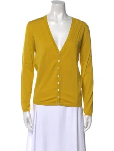 Pre-owned Malo V-neck Sweater In Yellow