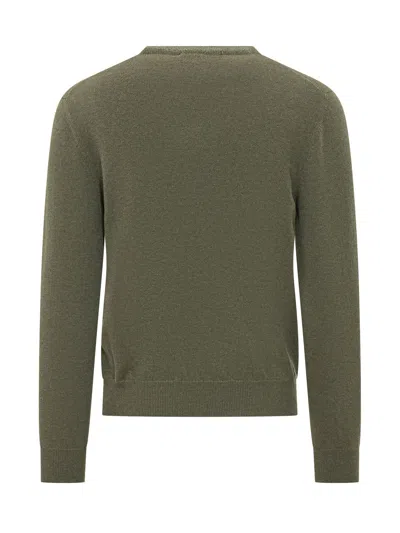 Malo V-neck Wool Knit Sweater In Alloro