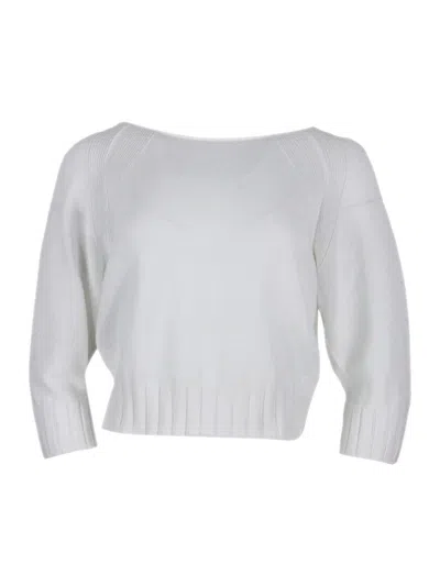 Malo White Cotton Knitwear In Multicolor
