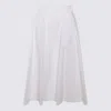 Malo White Cotton Skirt