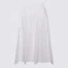 Malo White Cotton Skirt
