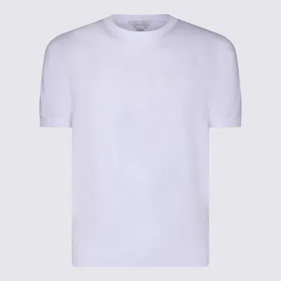 Malo Short-sleeve Knitted T-shirt In White