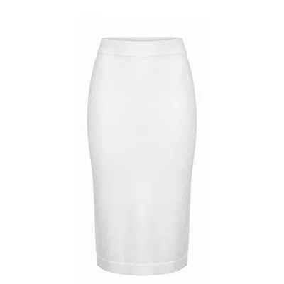 Malo White Cotton Women Skirt