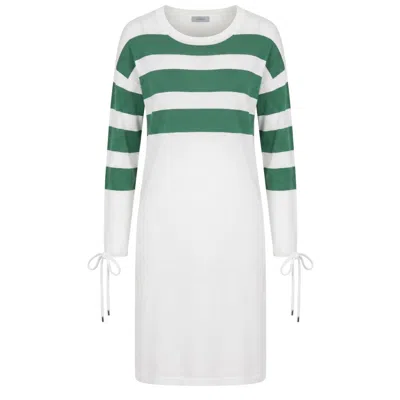Malo White Cotton Women's Dress In Multi