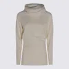 Malo Long Sleeve High Neck Knitwear Top In Neutral