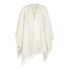 Malo Capes Featuring Fringe Detailing And Soft Texture In Multicolor