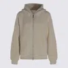 Malo Textured Knit Hooded Crewneck Sweater In White