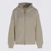Malo Textured Knit Hooded Crewneck Sweater In White
