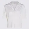 Malo White Wool Polo Shirt In Multicolor