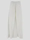 Malo Pantaloni A Palazzo In Cotone In White