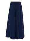 Malo Pantaloni A Palazzo In Cotone In Blue