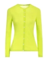 Malo Woman Cardigan Acid Green Size 2 Cotton