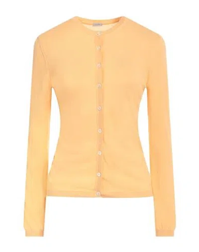 Malo Woman Cardigan Apricot Size 4 Cotton In Orange