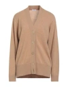 Malo Woman Cardigan Camel Size 6 Cashmere