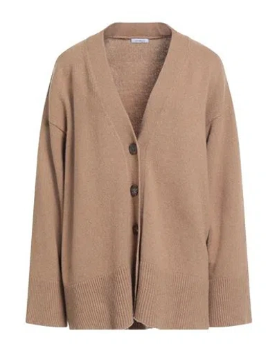 Malo Woman Cardigan Camel Size 6 Cashmere, Wool