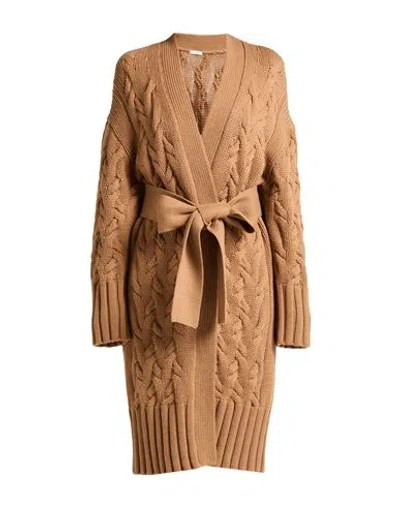 Malo Woman Cardigan Camel Size M Cashmere In Sand