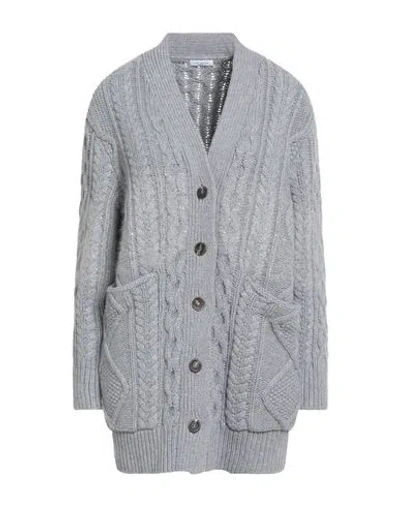 Malo Woman Cardigan Grey Size S Cashmere, Polyamide, Alpaca Wool In Gray