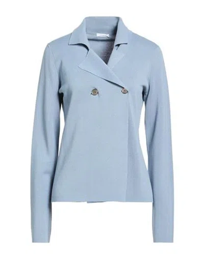 Malo Woman Cardigan Light Blue Size 4 Viscose, Cotton