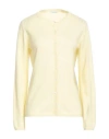 Malo Woman Cardigan Light Yellow Size 8 Cashmere