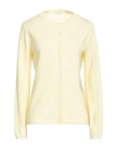 Malo Woman Cardigan Light Yellow Size 8 Cashmere