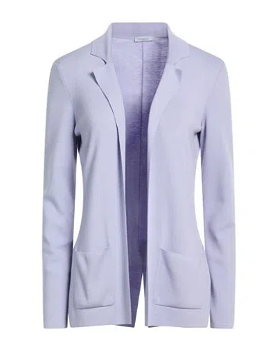 Malo Woman Cardigan Sky Blue Size 8 Virgin Wool In Black