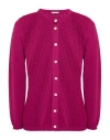 Malo Woman Cardigan Magenta Size 4 Cotton In Magenta
