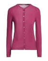 Malo Woman Cardigan Magenta Size 4 Cotton
