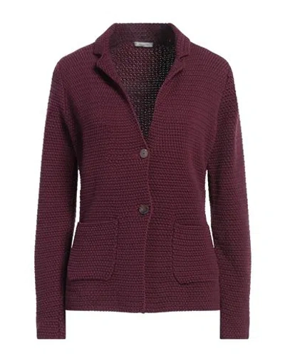 Malo Woman Cardigan Plum Size 10 Cotton In Purple