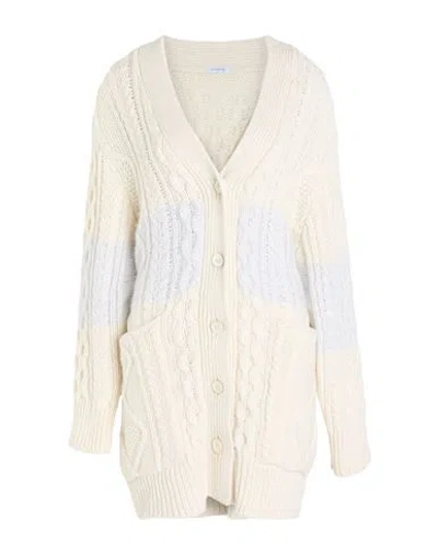 Malo Woman Cardigan White Size S Cashmere, Polyamide, Alpaca Wool