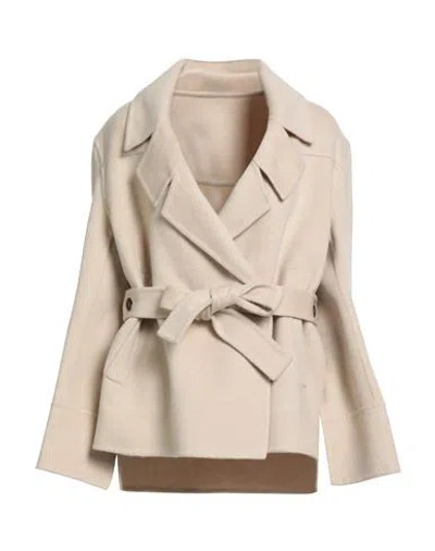 Malo Woman Jacket Cream Size 8 Cashmere