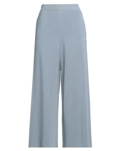 Malo Woman Pants Light Blue Size S Viscose, Cotton
