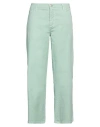 Malo Woman Pants Light Green Size 8 Cotton, Elastane
